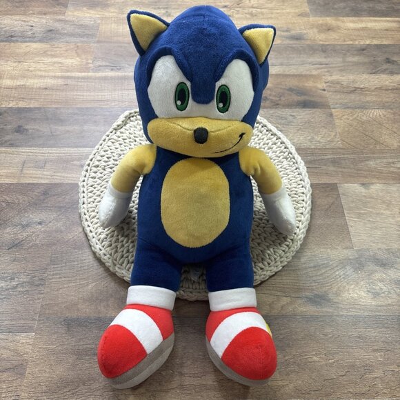 Build A Bear Sonic The Hedgehog Plush 18" Stuffed Animal 18” Sega BABW 2016 - Picture 1 of 6